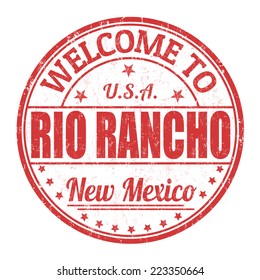 Welcome to Rio Rancho grunge rubber stamp on white background, vector illustration