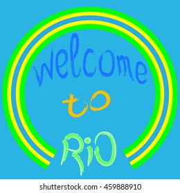 Welcome to Rio. Vector illustration.