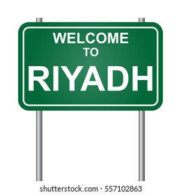 Welcome to Riyadh, green signal vector