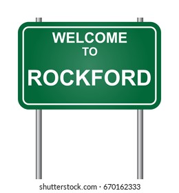 Welcome to Rockford, green signal vector