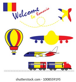 Welcome to romania. Vector illustration.