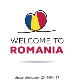 Welcome to Romania, Vector Illustration.