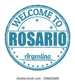 Welcome to Rosario grunge rubber stamp on white background, vector illustration