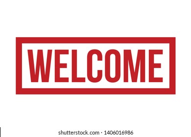 Welcome Rubber Stamp. Red Welcome Stamp Seal – Vector