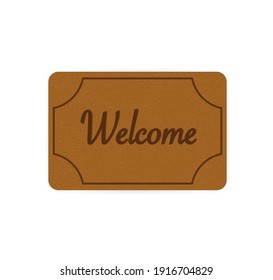 Welcome rug, great design for any purposes. Cartoon icon. Vector, isolated. Vector sign. Welcome home.