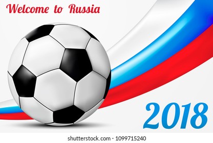 Welcome to Russia greeting background design