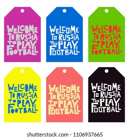Welcome to Russia to play football. Typography design