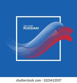 Welcome Russian abstract background with fluid curve shape. Usable for poster, wallpaper, cover and flyer. 