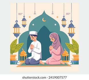 Welcome the sacred month of Ramadan with an enchanting and celebratory Ramadan Kareem Mubarak illustration. Dive into our page and ignite your Ramadan wishes and festivities with our exquisitely-craft
