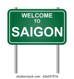 Welcome to Saigon, green signal vector
