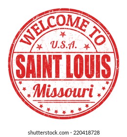 Welcome to Saint Louis grunge rubber stamp on white background, vector illustration