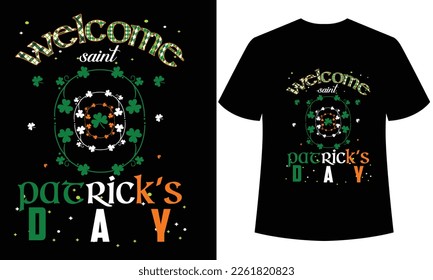 bienvenida patrón de diseño de camisetas de día de san patrick, diseño de camisetas de san patrick,Este diseño es perfecto para camisetas, afiches, tarjetas, tazas, volantes, tarjetas, invitaciones, pegatinas, banners, eps 10.