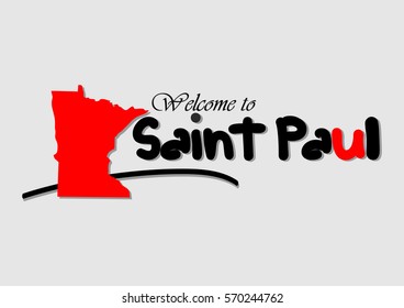 Welcome to Saint Paul, Vector illustration Design