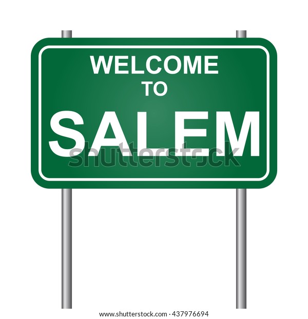 Welcome Salem Green Signal Vector Stock Vector (royalty Free) 437976694