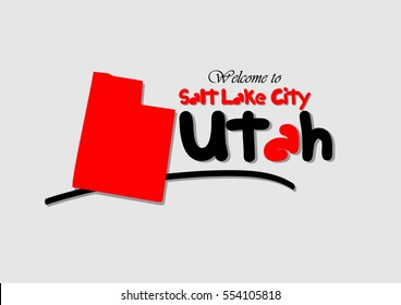 Welcome to Salt Lake City Utah, Vector Design