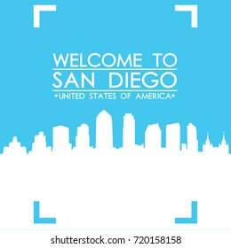 Welcome to San Diego Skyline City Flyer Design Vector art.