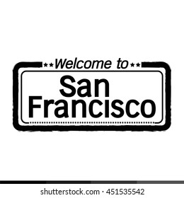 Welcome to San Francisco City illustration design