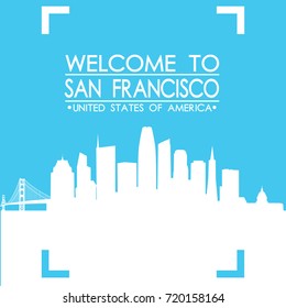 Welcome to San Francisco Skyline City Flyer Design Vector art.