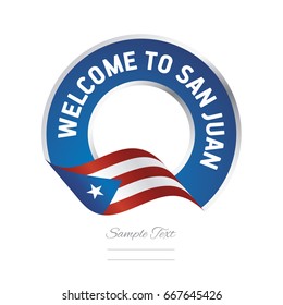 Welcome To San Juan Puerto Rico Flag Logo Icon