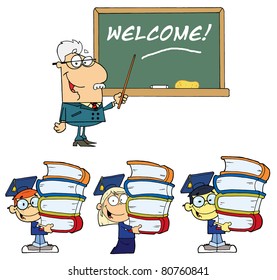 Welcome To School 2. Vector illustration