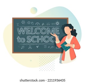 Welcome to School - Illustration  as EPS 10 File