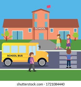 Welcome to School vector illustration design