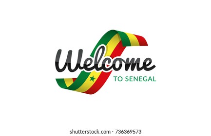Welcome to Senegal flag sign logo icon