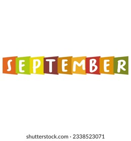 Welcome september. new month. Hello September Vector with autumn leaves. Autumn season. Autumn vector.
