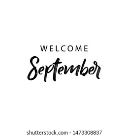 Welcome September Template, Design for Banner, greeting cards or print