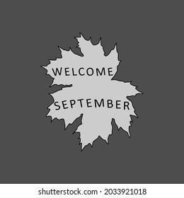 Setiembre de bienvenida - Vector de bienvenida, luna nueva