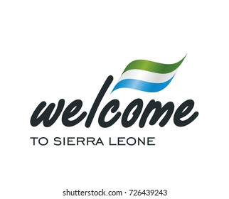 Welcome to Sierra Leone flag sign logo icon