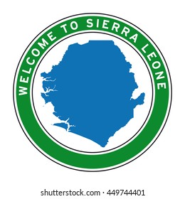 Welcome to Sierra Leone vector logo