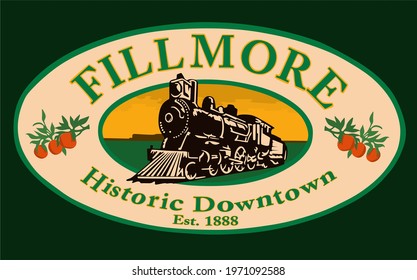 Welcome sign at Fillmore, California