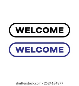 welcome sign, welcome hand lettering modern text calligraphy for banner