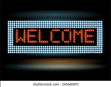 Welcome sign led board
