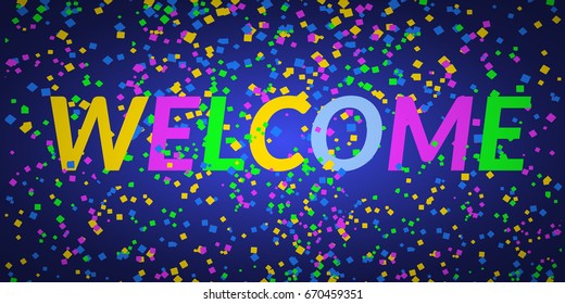 Welcome sign letters vector eps 10 design