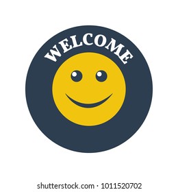 welcome sign on white background. Vector illustration