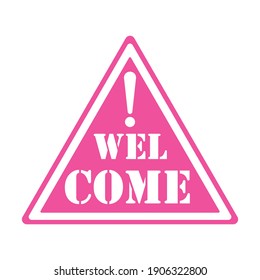 Willkommen auf weißem Hintergrund, Willkommen im Design-Banner. Vektorvorlage für Web, Druck, Präsentation, 