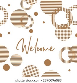 welcome sign on white background