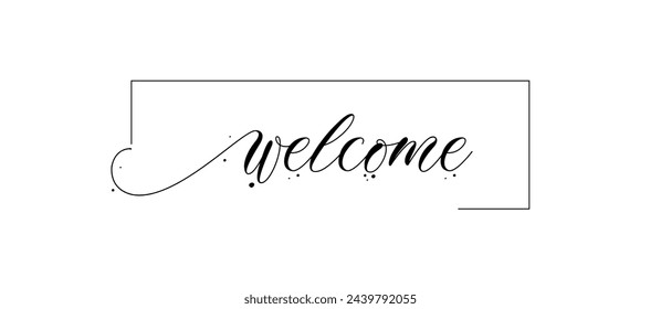 welcome sign on white background