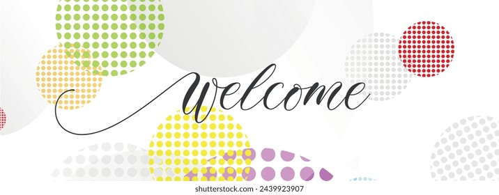 welcome sign on white background