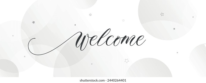 welcome sign on white background