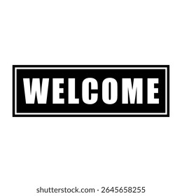 Welcome sign sticker. Vector image