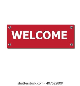 Welcome sign-vector design
