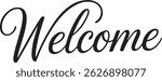 Welcome Silhouettes Typography Vector Art illustration 