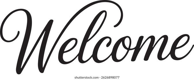 Willkommen Silhouetten Typografie Vektorgrafik 