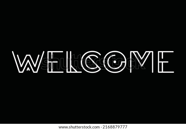 Welcome Simple Letter Vector Design Eps Stock Vector (Royalty Free ...