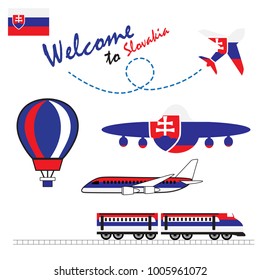 Welcome to slovakia. Vector illustration.