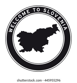 Welcome to Slovenia vector logo sticker button