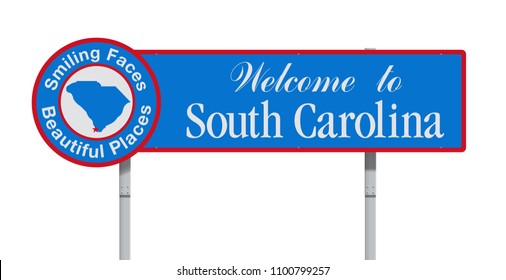 Welcome to South Carolina road sign